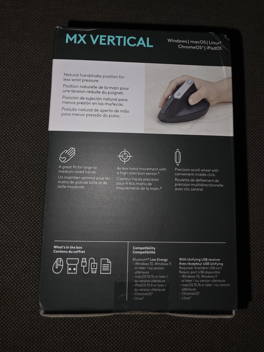 Logitech SEALED! NWT! Ergo Series MX Vertical Advanced Ergonomic Mouse. R2S! - Picture 9 of 12